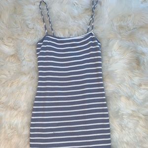 Stripped blue and white dress